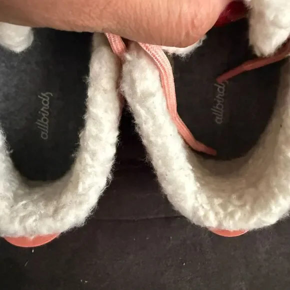 Allbirds Wool Runner Mio Cozy Sherpa Lined Sneakers Coral Pink Men's Shoes US 10 - Picture 6 of 7